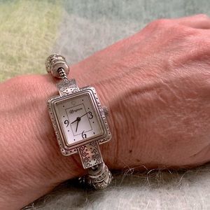 Brighton “Cherry Hill” Bead Bracelet Watch 8.5 inches long with 14 Beads.